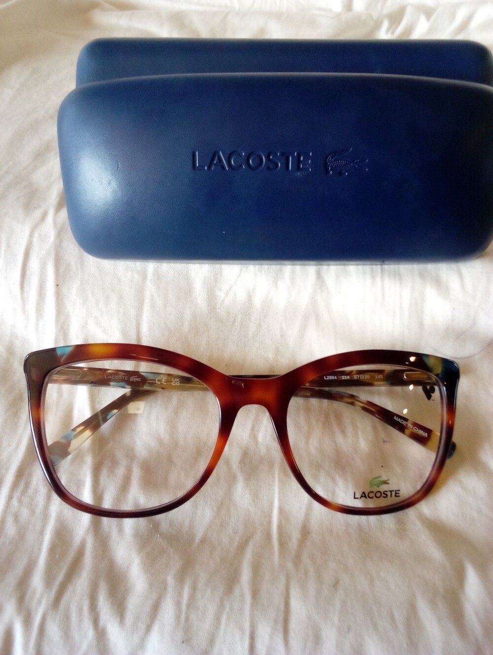 Lacoste L2884 214 Havana Cat Eye Eyeglasses 57mm